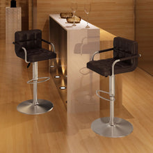 Load image into Gallery viewer, RAY Modern Barstools with armrests - Set of 2 - Available in Red, White or Brown