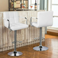 Load image into Gallery viewer, RAY Modern Barstools with armrests - Set of 2 - Available in Red, White or Brown