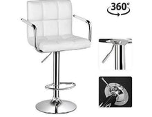 Load image into Gallery viewer, RAY Modern Barstool / Breakfast stool with armrests - White