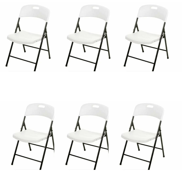 GX Heavy-Duty Foldable Chairs set of 6 – Durable, Comfortable Seating for Festivals and Receptions