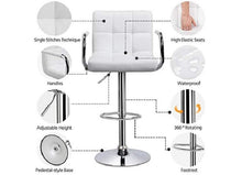 Load image into Gallery viewer, RAY Modern Barstool / Breakfast stool with armrests - Red
