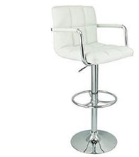 Load image into Gallery viewer, RAY Modern Barstool / Breakfast stool with armrests - White
