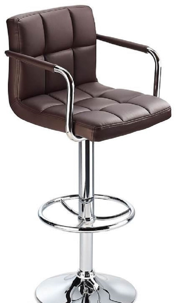 RAY Modern Barstool / Breakfast stool with armrests - White