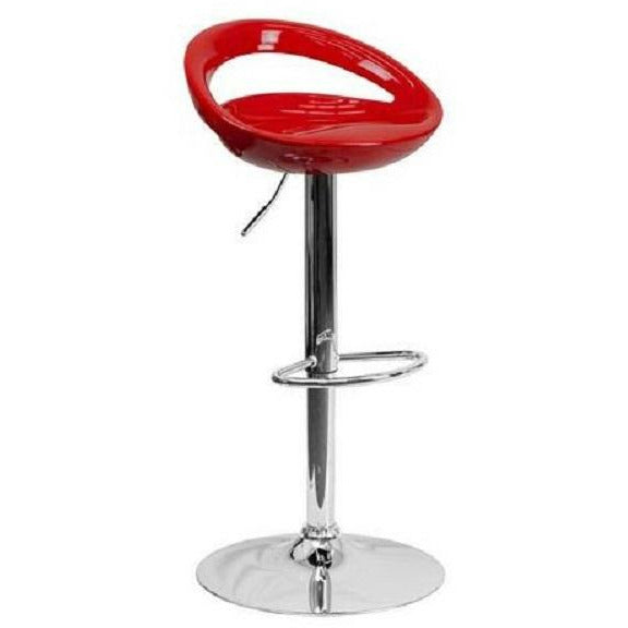 Glossy Cut-Out Barstool - Red