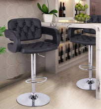 Load image into Gallery viewer, MAK Faux Leather Luxury Barstool with armrests
