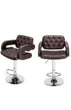 Load image into Gallery viewer, MAK Faux Leather Luxury Barstool with armrests
